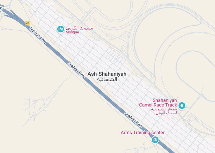 Map of Ash Shahaniyah, Qatar