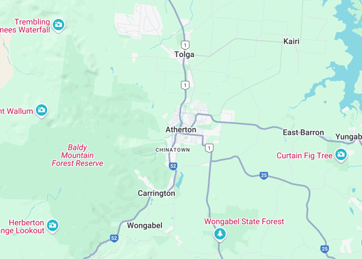 Map of Atherton, Australia