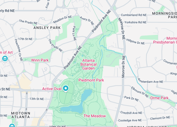 Map of Atlanta Botanical Garden, Atlanta