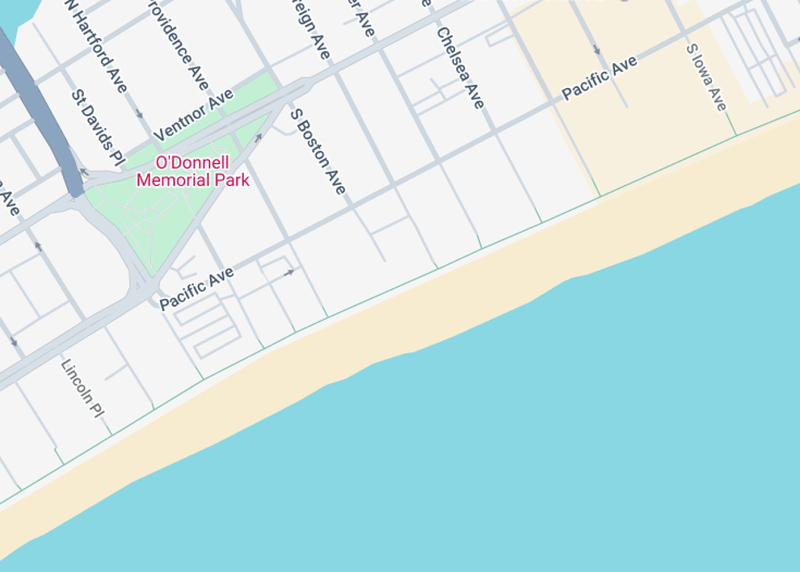 Map of Atlantic City Boardwalk, Atlantic City