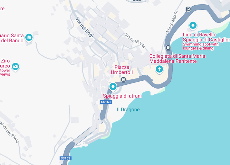 Map of Atrani, Italy