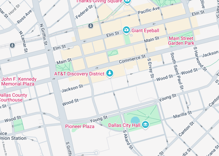 Map of AT&T Discovery District Dallas, Dallas