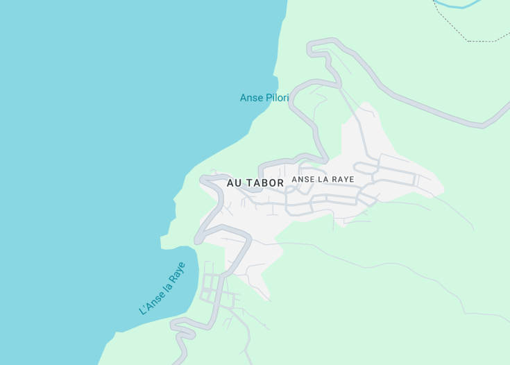 Map of Au Tabor, Saint Lucia