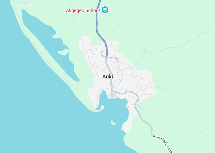 Map of Auki, Solomon Islands