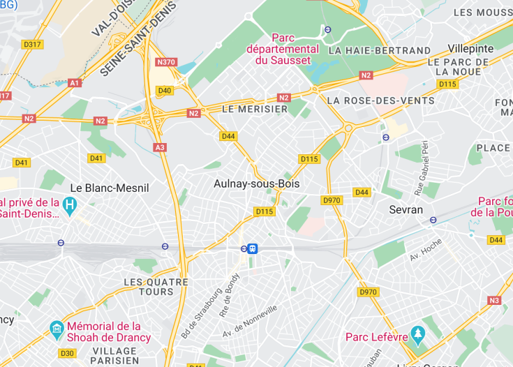 Map of Aulnay-sous-Bois, France