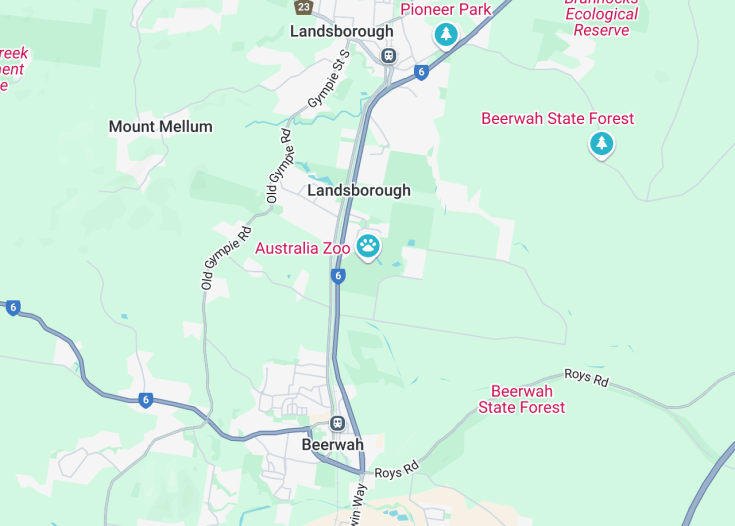 Map of Australia Zoo, Beerwah