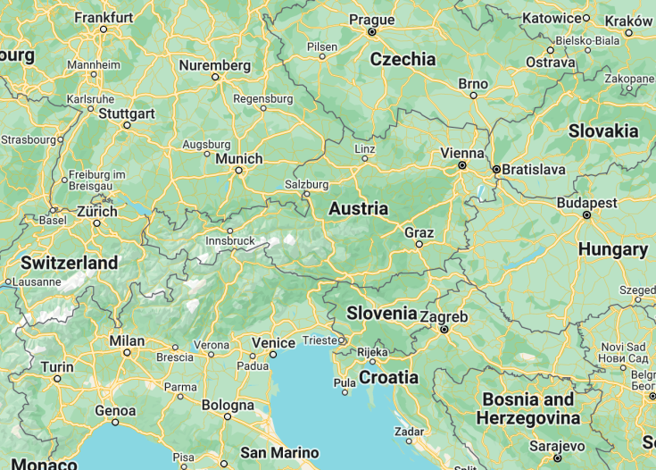 Map of Austria, 