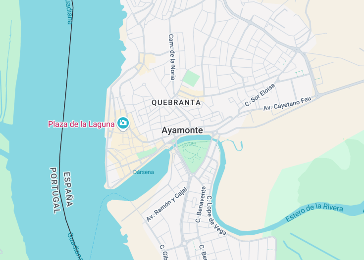 Map of Ayamonte, Spain