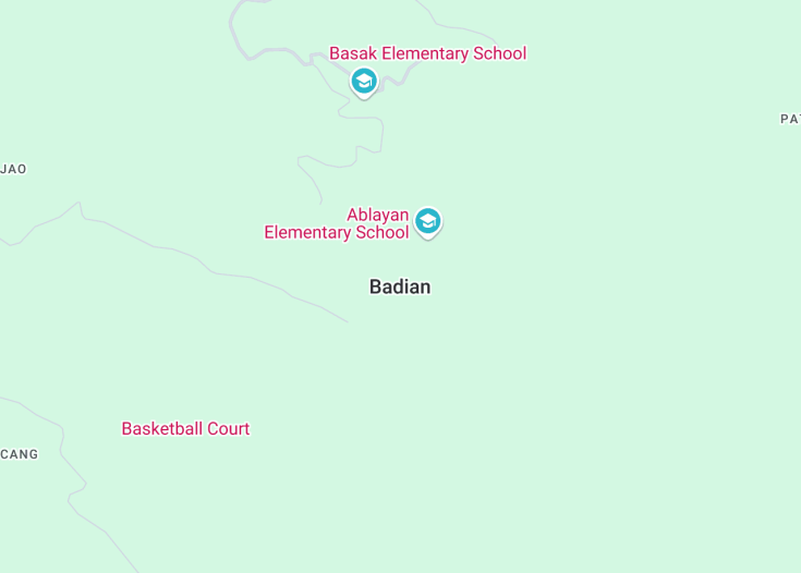 Map of Badian, Philippines