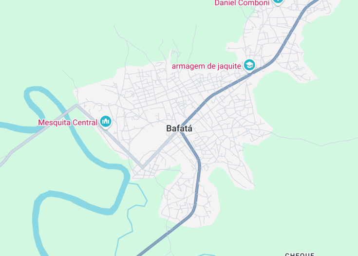 Map of Bafatá, Guinea-Bissau