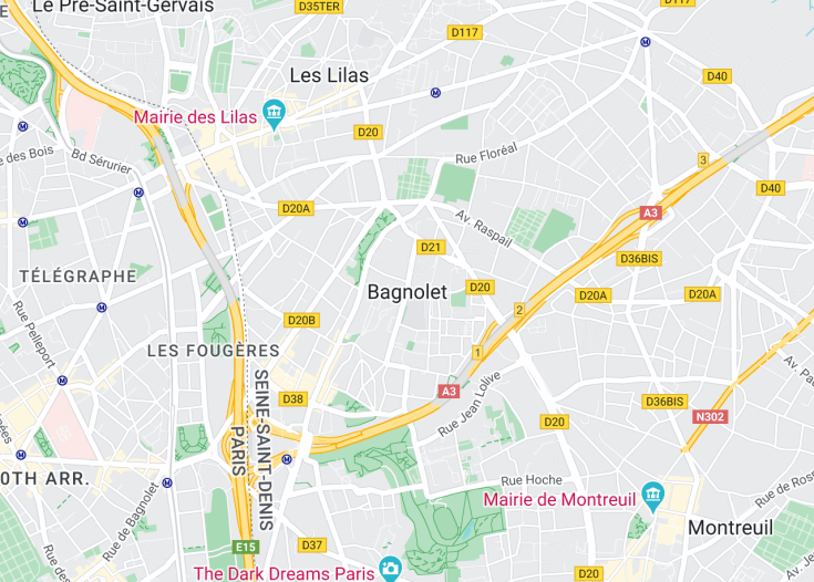 Map of Bagnolet, France