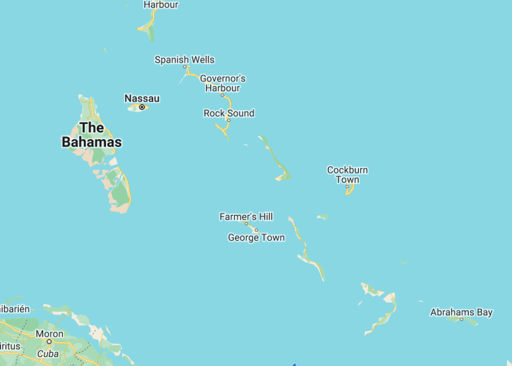 Map of Bahamas, 