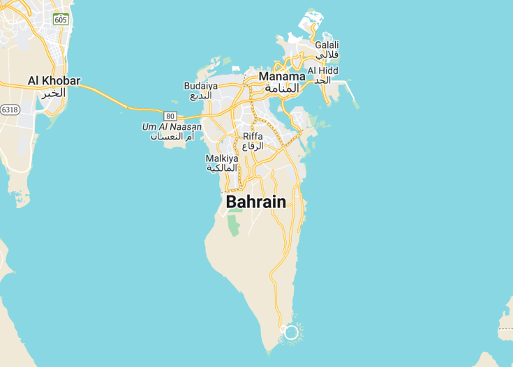 Map of Bahrain, 