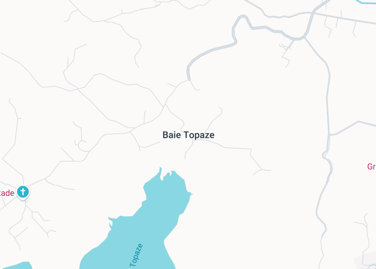 Map of Baie Topaze, Rodrigues (Mauritius)