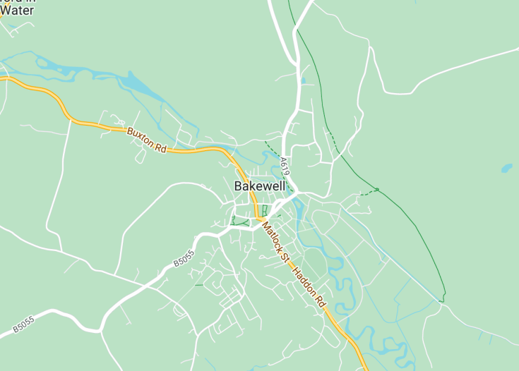 Map of Bakewell, England (United Kingdom)