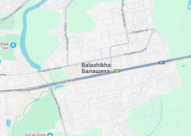 Map of Balashikha, Russia