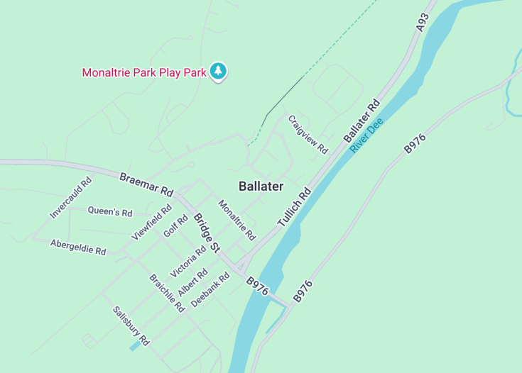 Map of Ballater, Scotland (United Kingdom)