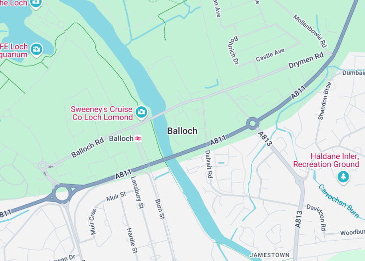 Map of Balloch, Scotland (United Kingdom)