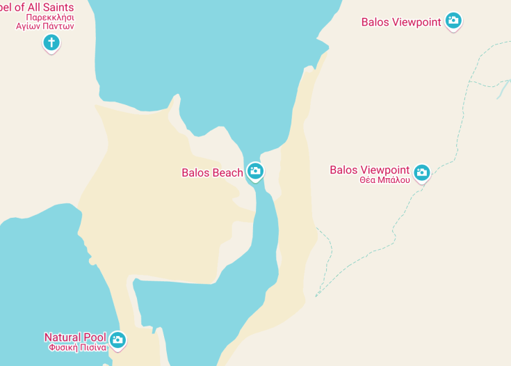 Map of Balos Beach, Chania