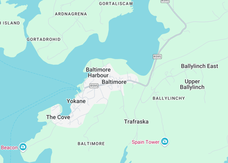 Map of Baltimore, Ireland