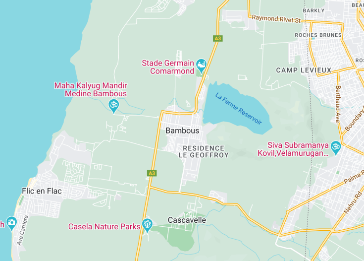 Map of Bambous, Mauritius