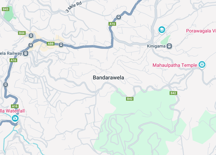 Map of Bandarawela, Sri Lanka