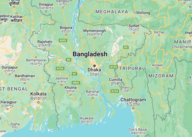 Map of Bangladesh, 