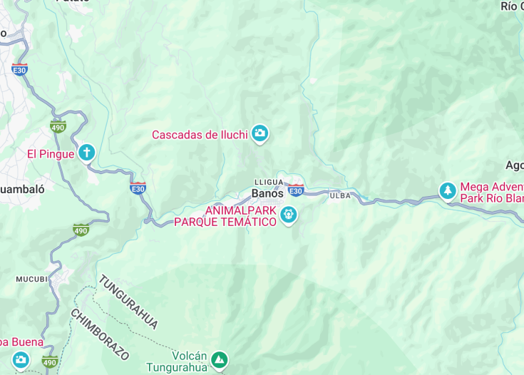 Map of Baños de Agua Santa, Ecuador