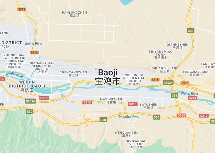 Map of Baoji, China