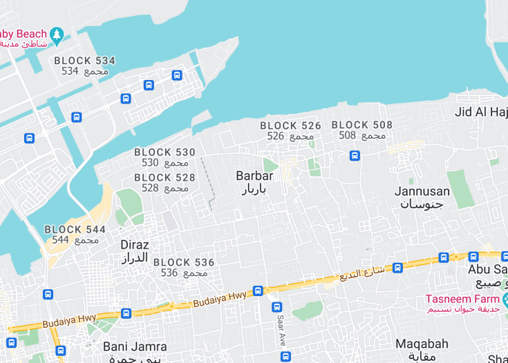 Map of Barbar, Bahrain