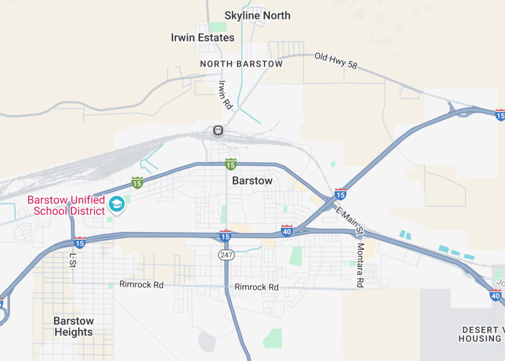 Map of Barstow, California (USA)