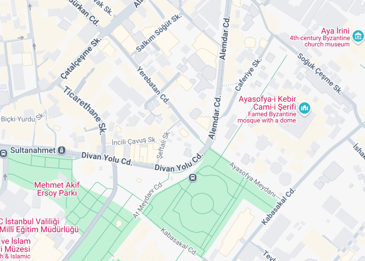 Map of Basilica Cistern, Istanbul