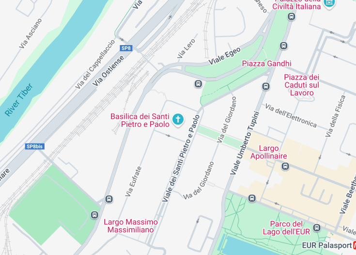 Map of Basilica dei Santi Pietro e Paolo, Rome