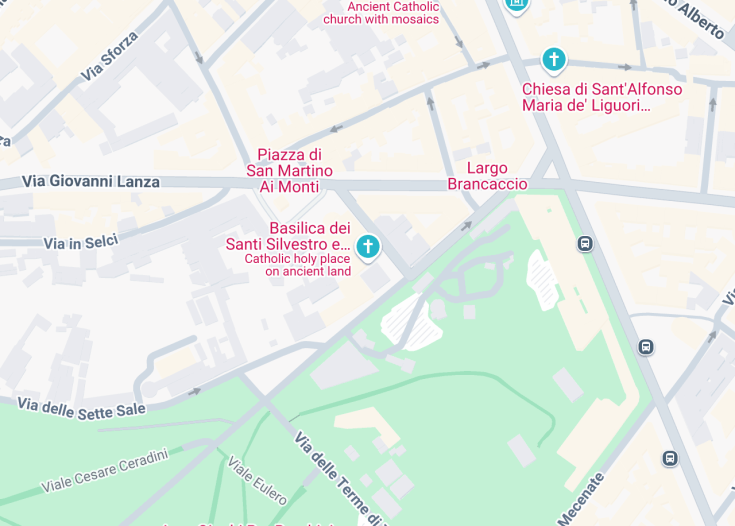 Map of Basilica dei Santi Silvestro e Martino ai Monti, Rome