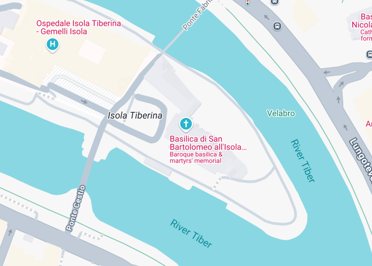 Map of Basilica di San Bartolomeo all’Isola, Rome