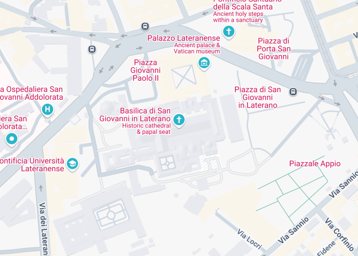 Map of Basilica di San Giovanni in Laterano, Rome