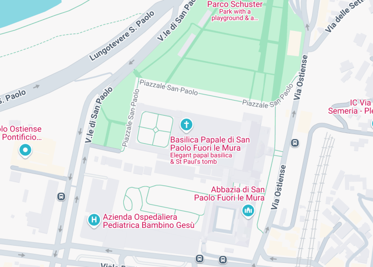 Map of Basilica di San Paolo fuori le mura, Rome