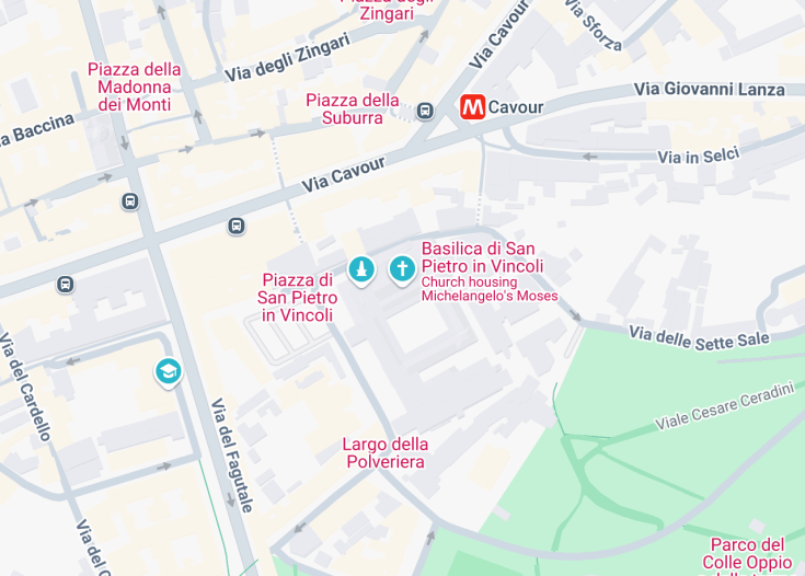 Map of Basilica di San Pietro in Vincoli, Rome