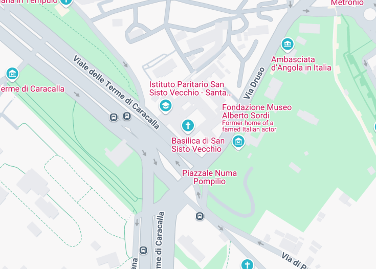 Map of Basilica di San Sisto Vecchio, Rome