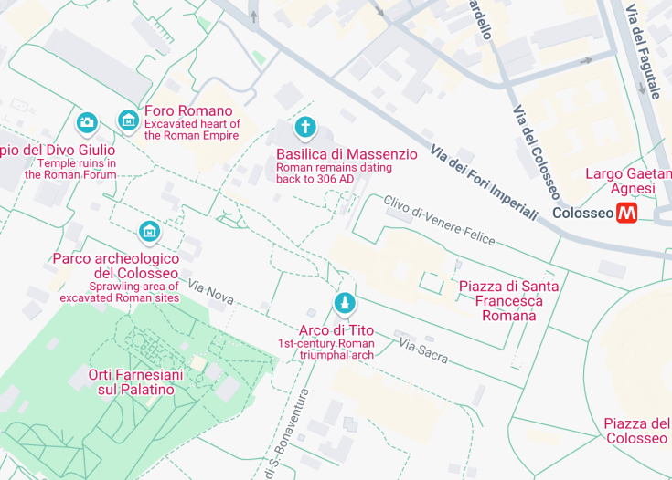 Map of Basilica di Santa Francesca Romana, Rome