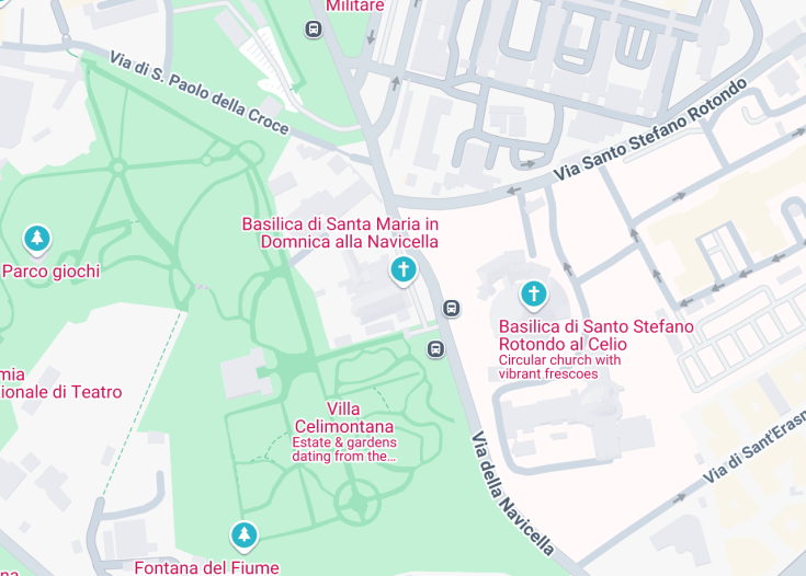 Map of Basilica di Santa Maria in Domnica, Rome