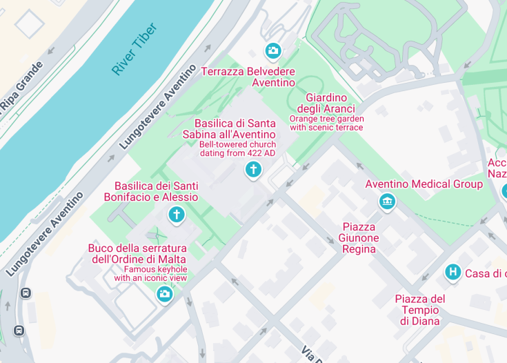 Map of Basilica di Santa Sabina, Rome