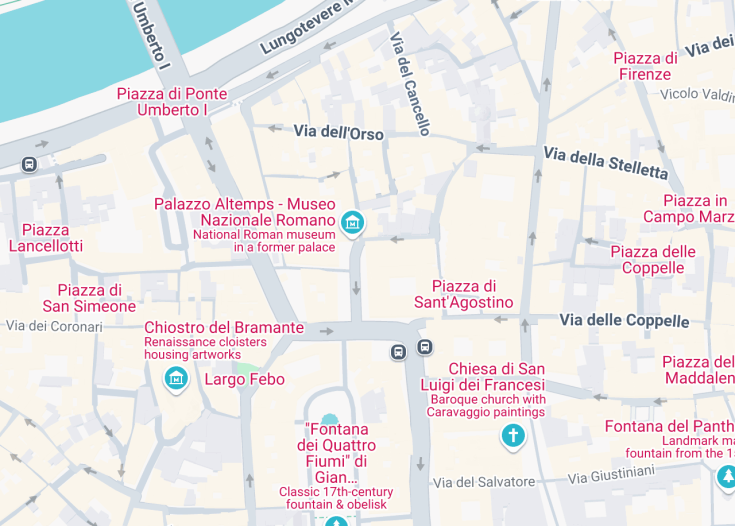 Map of Basilica di Sant’Apollinare, Rome