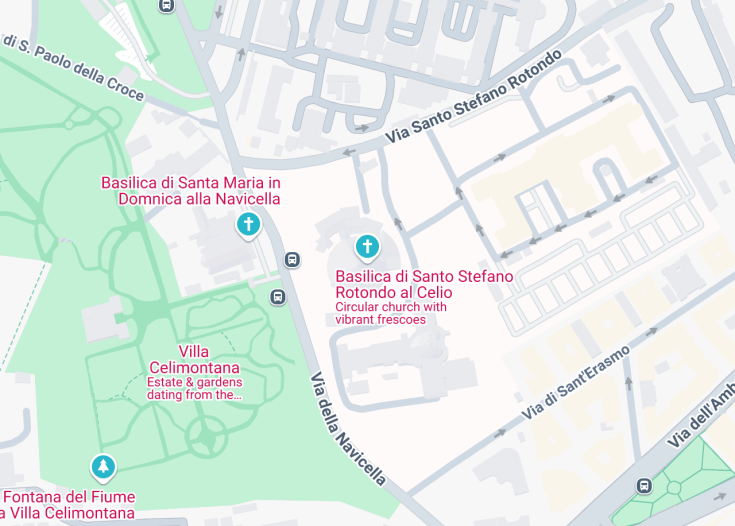 Map of Basilica di Santo Stefano Rotondo al Celio, Rome