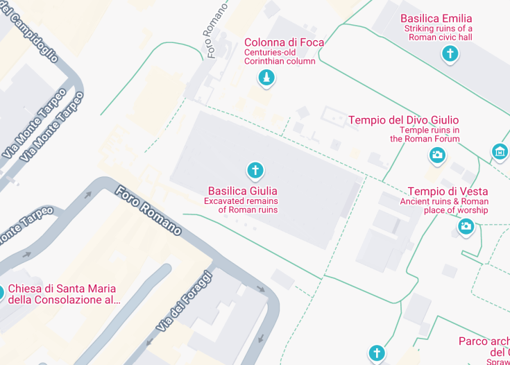 Map of Basilica Julia, Rome