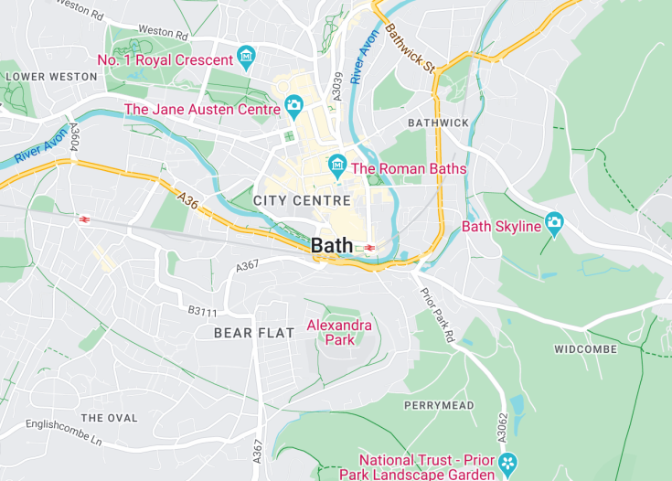 Map of Bath, England (United Kingdom)