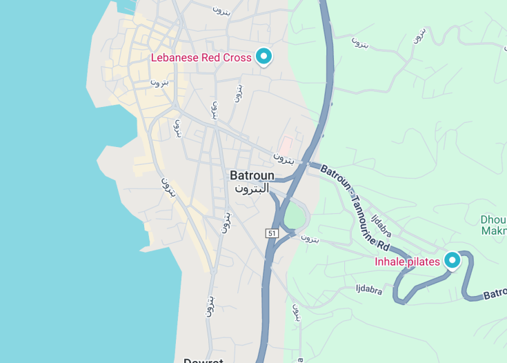 Map of Batroun, Lebanon