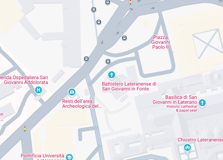 Map of Battistero lateranense, Rome