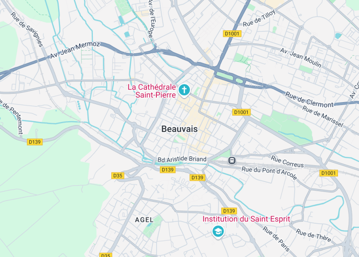 Map of Beauvais, France