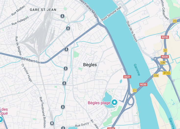 Map of Bègles, France